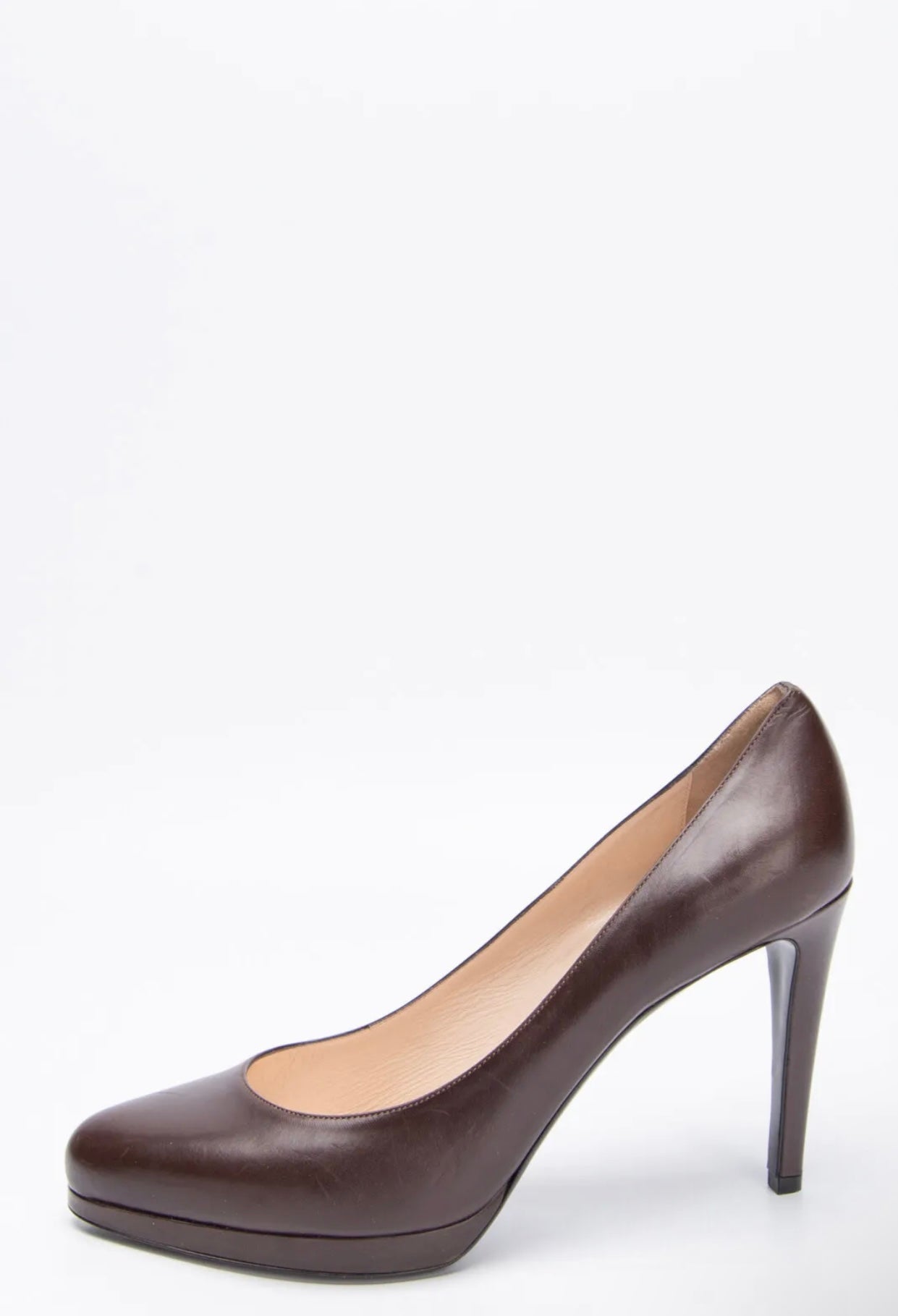 $1500 GIORGIO ARMANI Leather Court Shoes US10.5 UK8 EU41 Brown Made in Italy