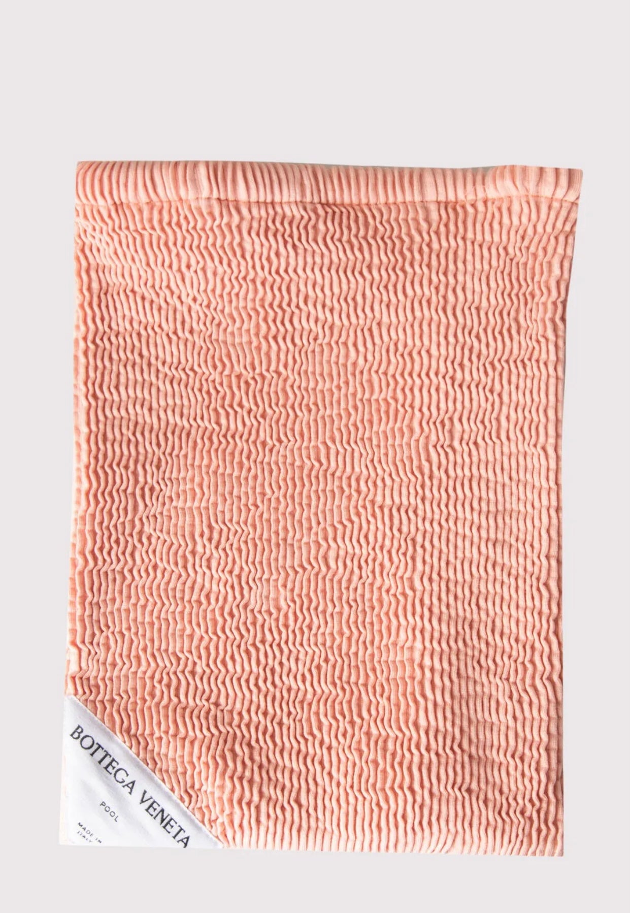 $490 BOTTEGA VENETA Pink Crinkle Bikini Set US8 IT44 L High-Waisted Made in Italy