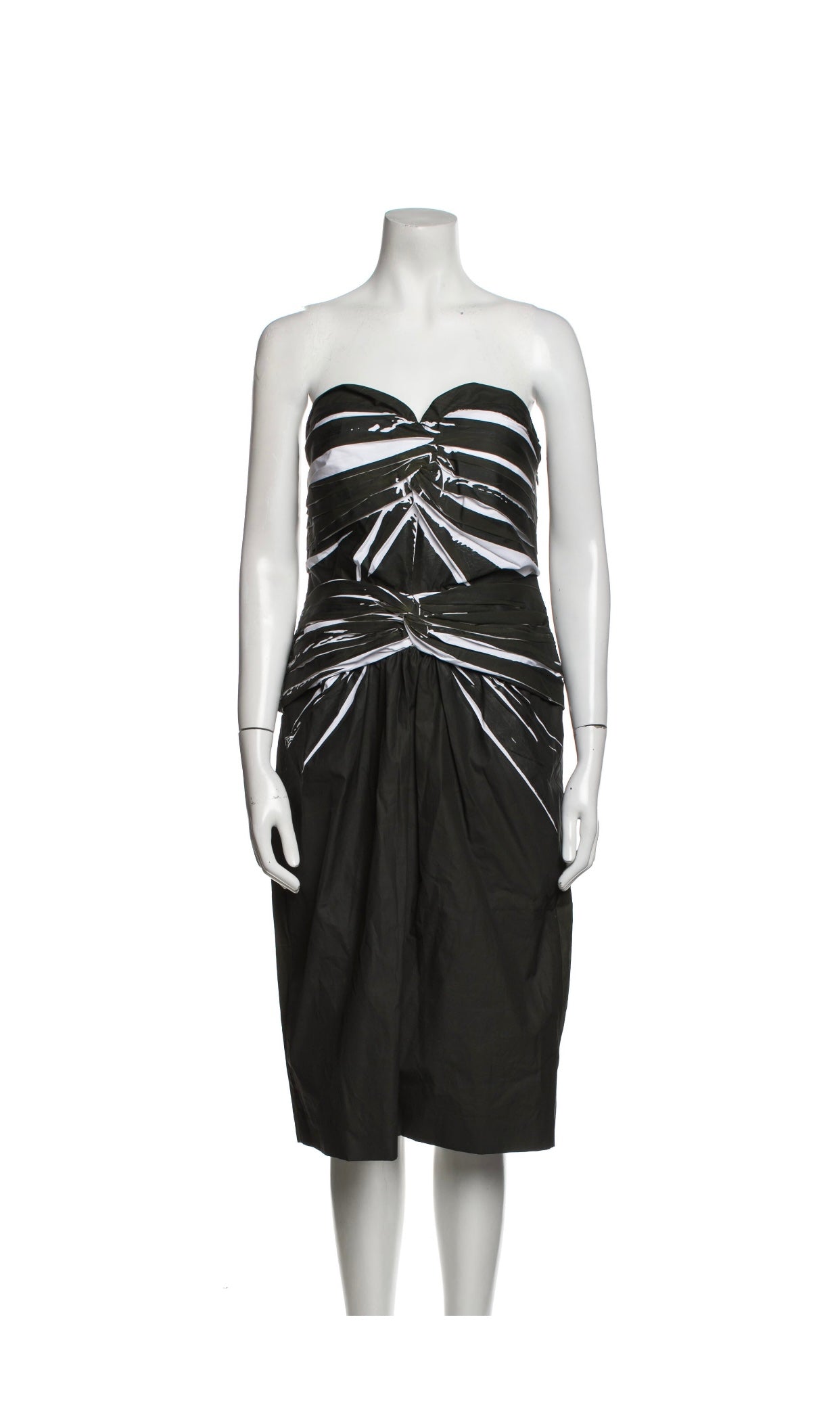 $4850 Salvatore Ferragamo Militare Strapless Mini Dress Size: L US10, IT46