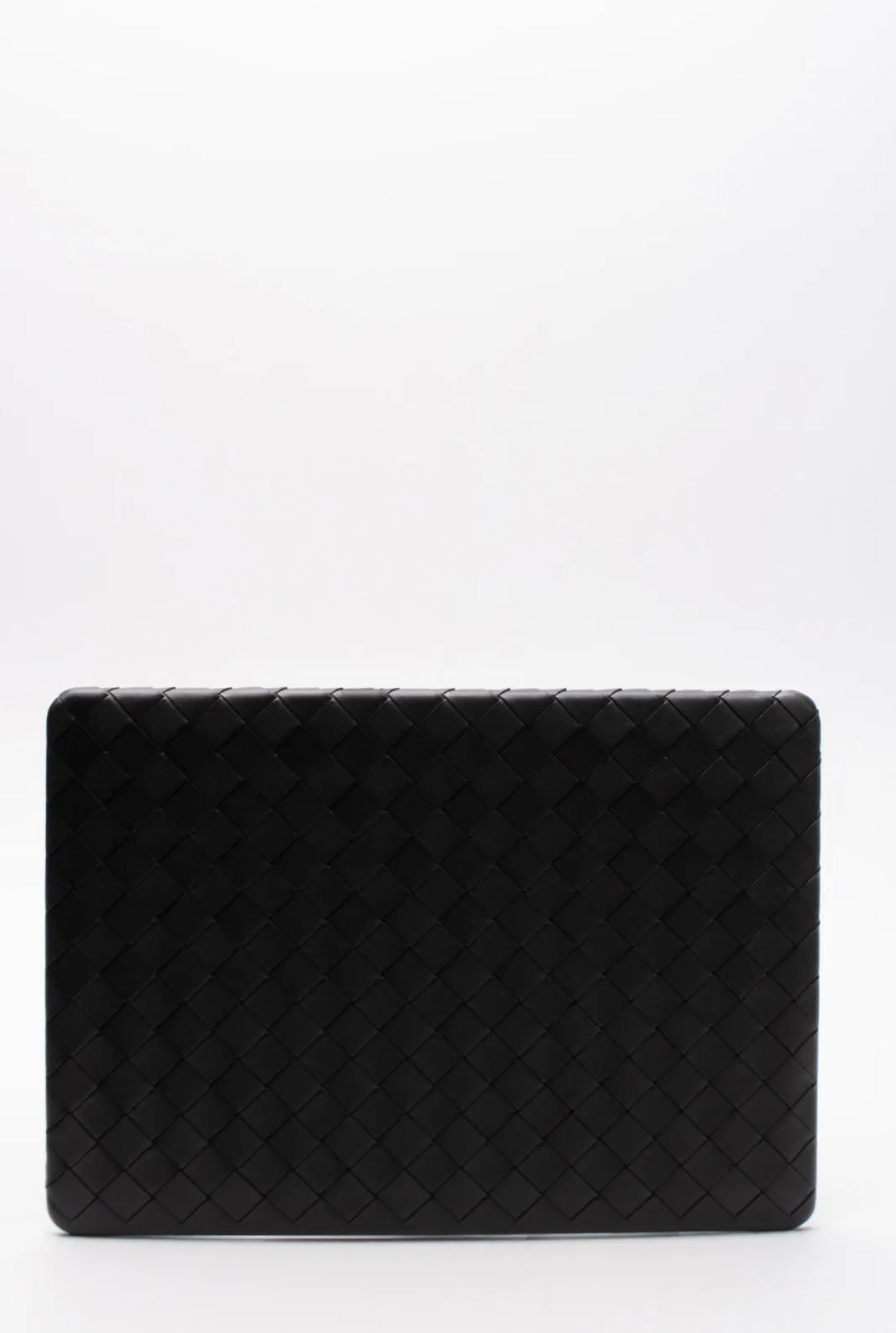$2250 BOTTEGA VENETA Leather Fitted Laptop Case Intrecciato Panel Made in Italy