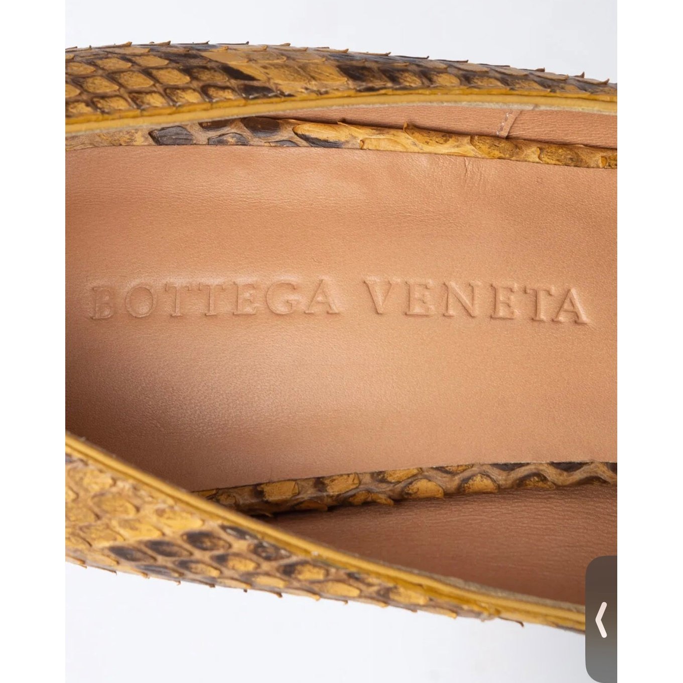 $1499 BOTTEGA VENETA Snakeskin Python Square-Toe Pumps Pump Shoes US6.5 UK3.5 EU36.5 Made in Italy
