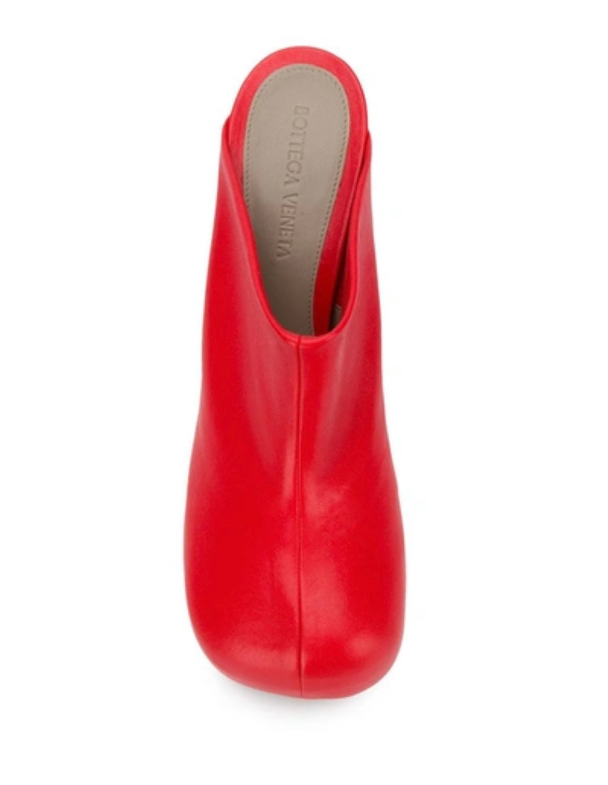 $970 BOTTEGA VENETA Bv Bold Leather Mule Shoes US8 EU38 UK5 Red Heel