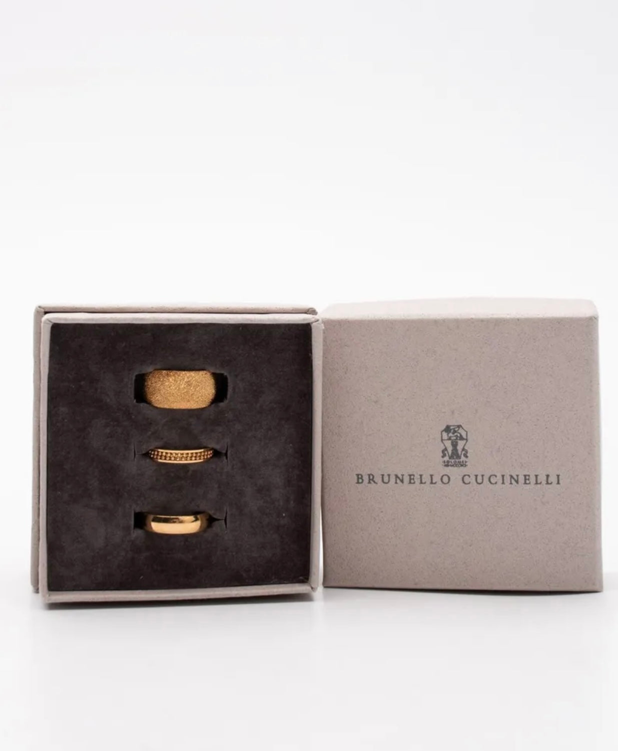 1499 BRUNELLO CUCINELLI 925 Sterling Silver Rings Set of 3 Size M Monili