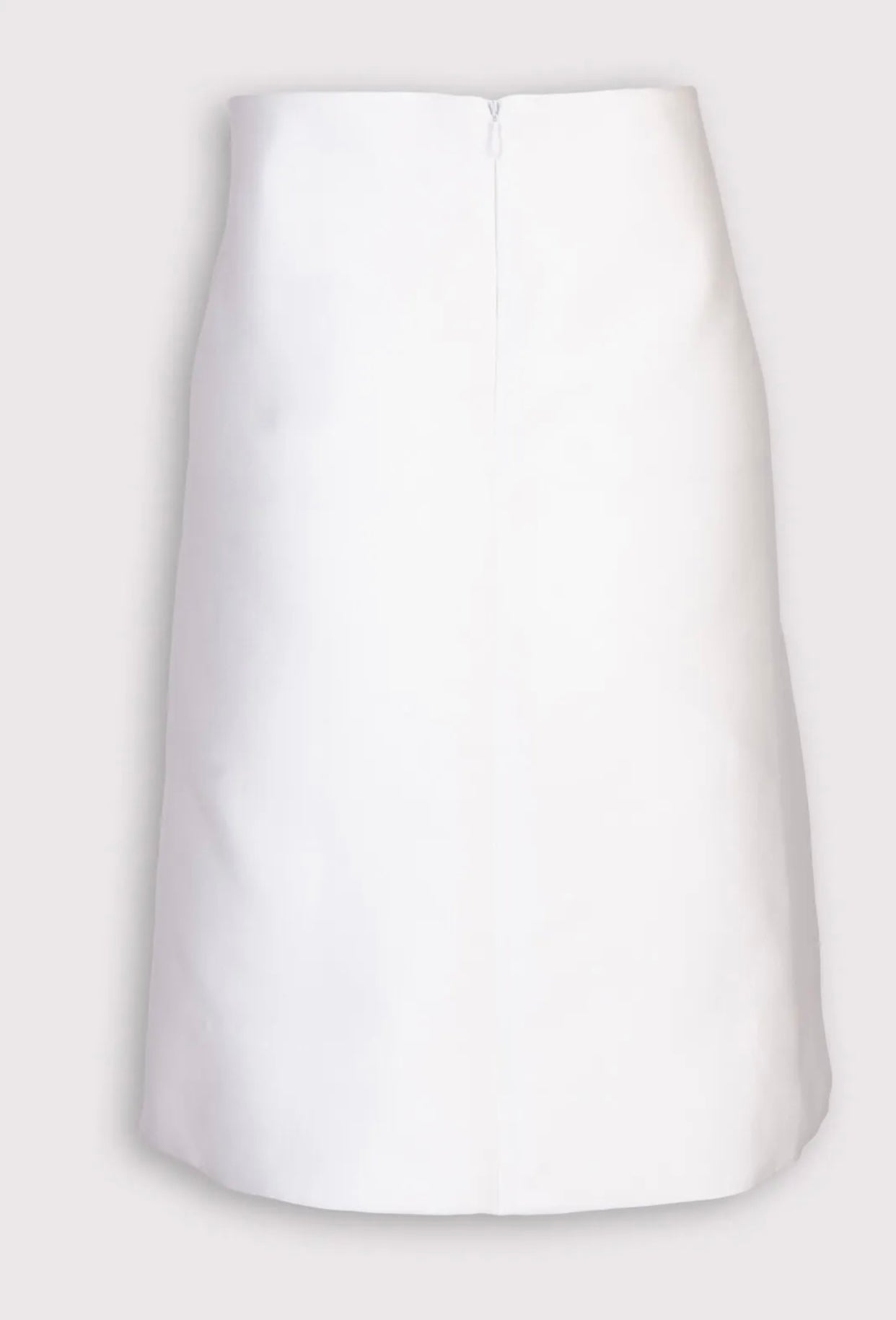 $799 BOTTEGA VENETA Straight Skirt US8 IT44 L White Silk Blend Made in Italy