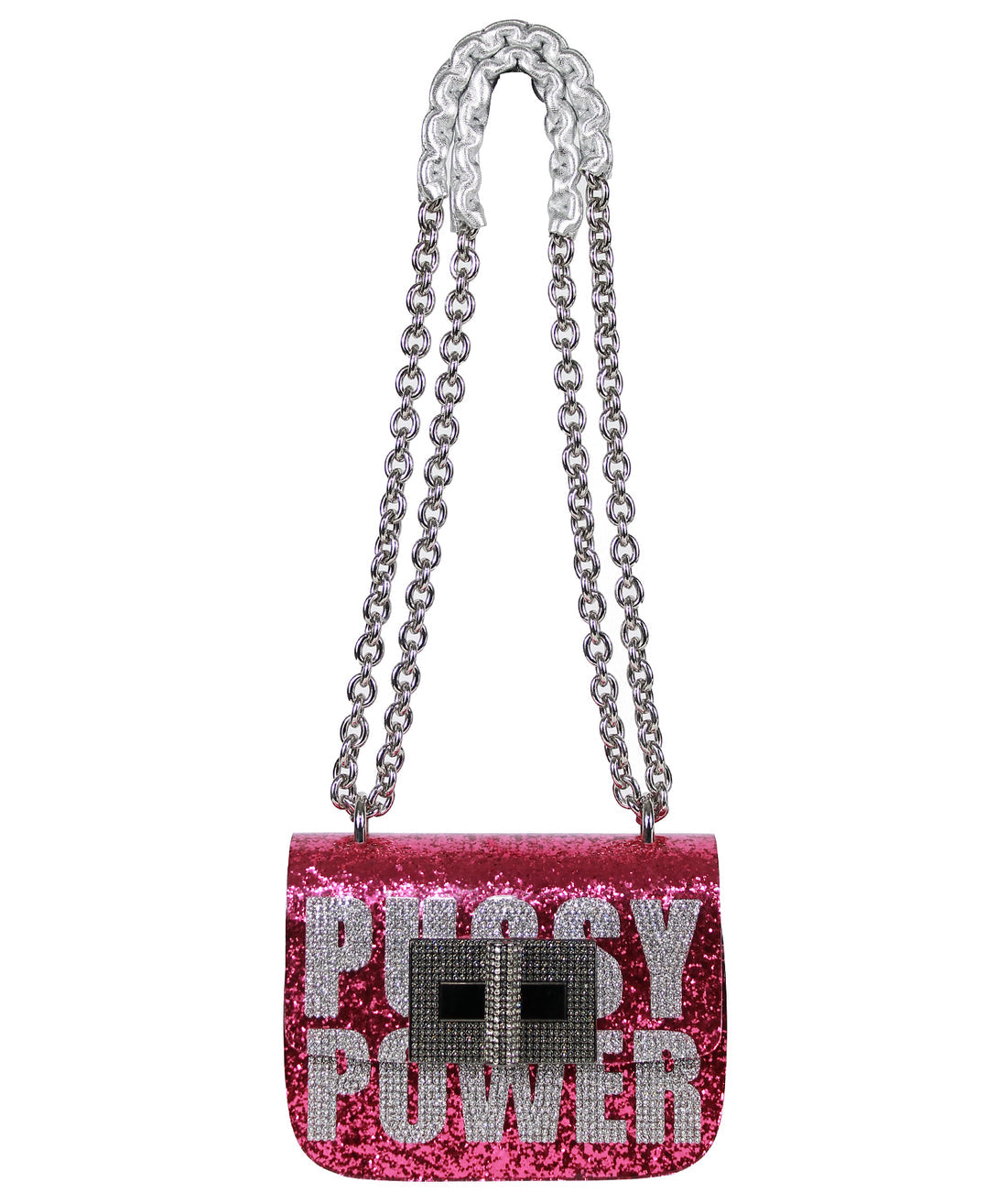 $15500 TOM FORD Limited Edition, Very Rare Collectible Glitter Shoulder Bag Rhinestones Slogan Chain Strap Turnlock.