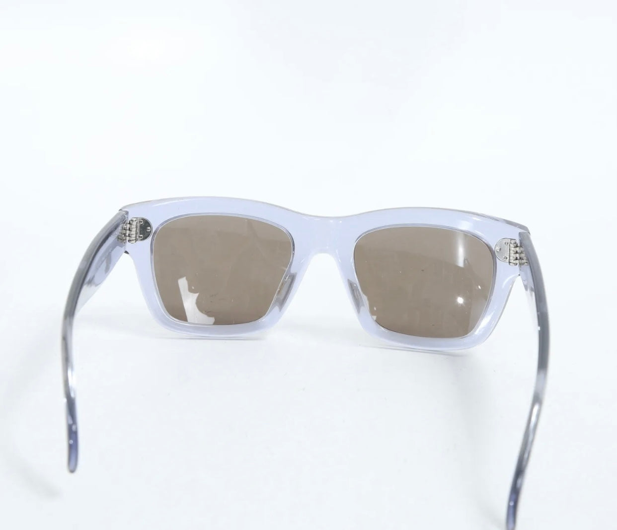 $460 Celine Made Italy CL 41732 51-21-145 Greyed Blue Translucent Thick Sunglasses #2