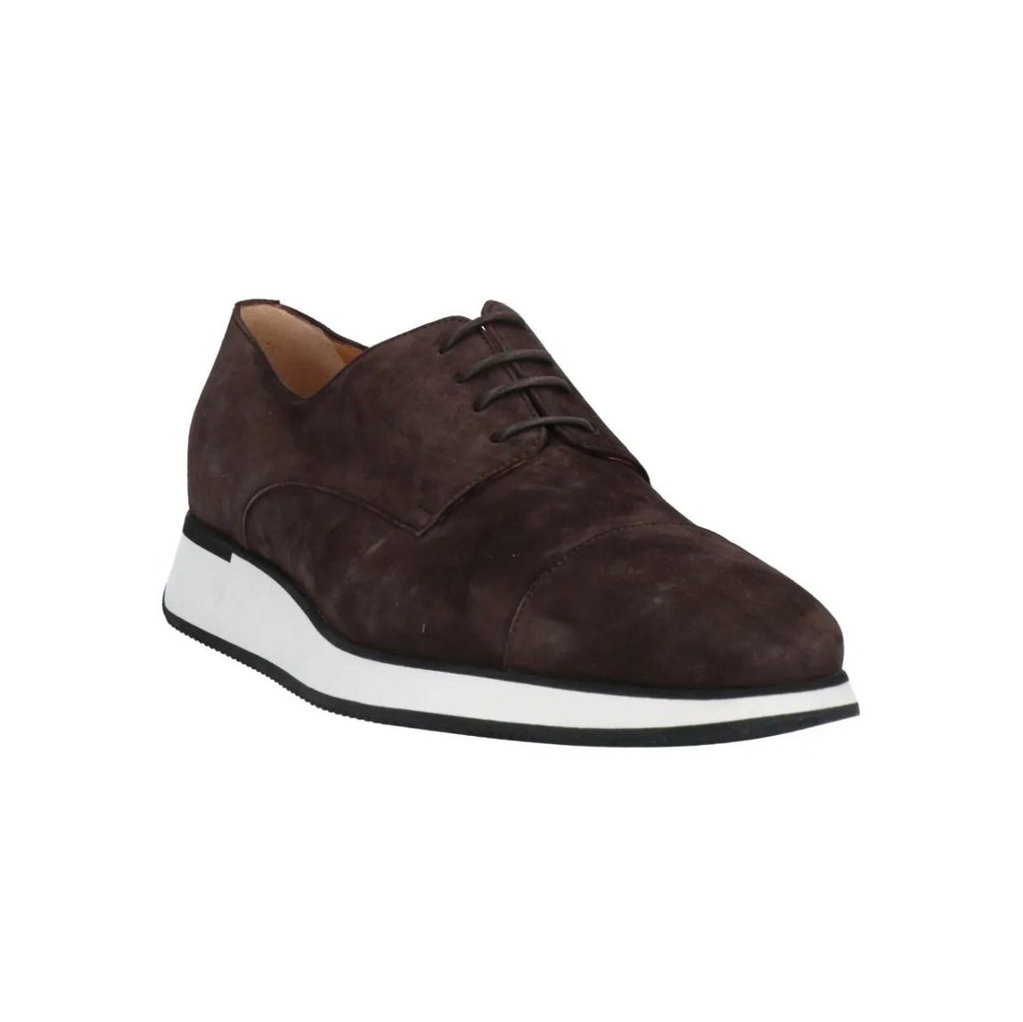 $550 A.TESTONI Leather Derby Shoes US8 UK7 EU41 Brown Made in Italy