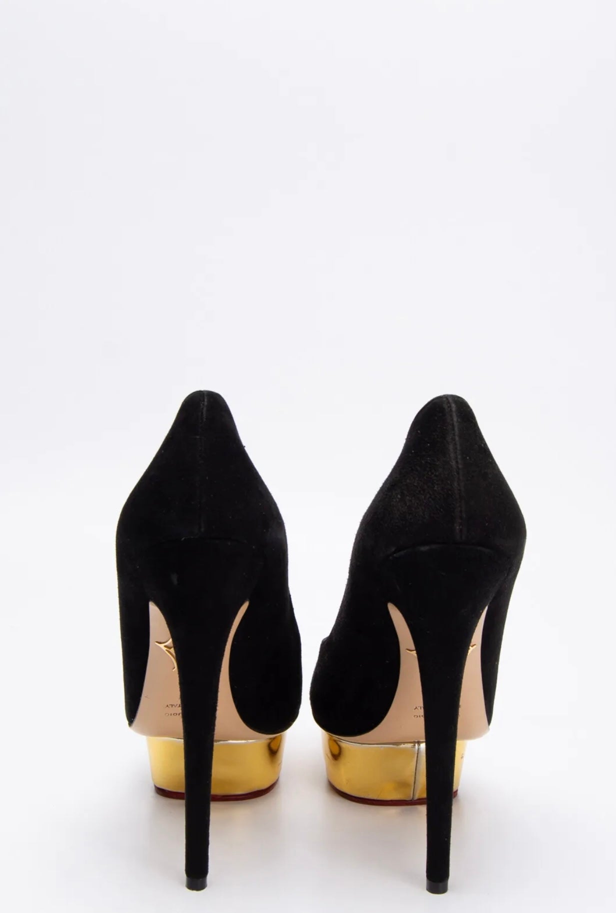 $1100 CHARLOTTE OLYMPIA Leather Court Shoes US8 UK5 EU38 Black Made in Italy