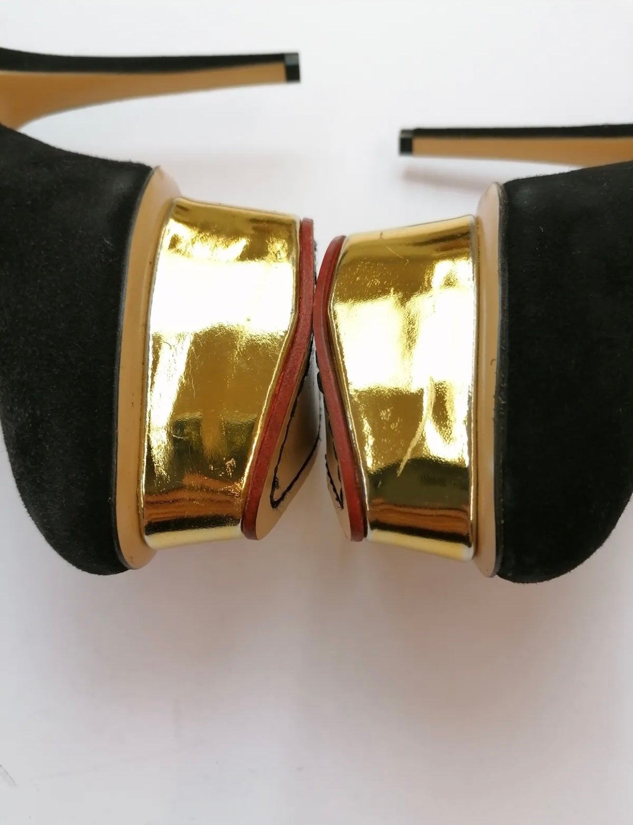 $1100 CHARLOTTE OLYMPIA Leather Court Shoes US8 UK5 EU38 Black Made in Italy