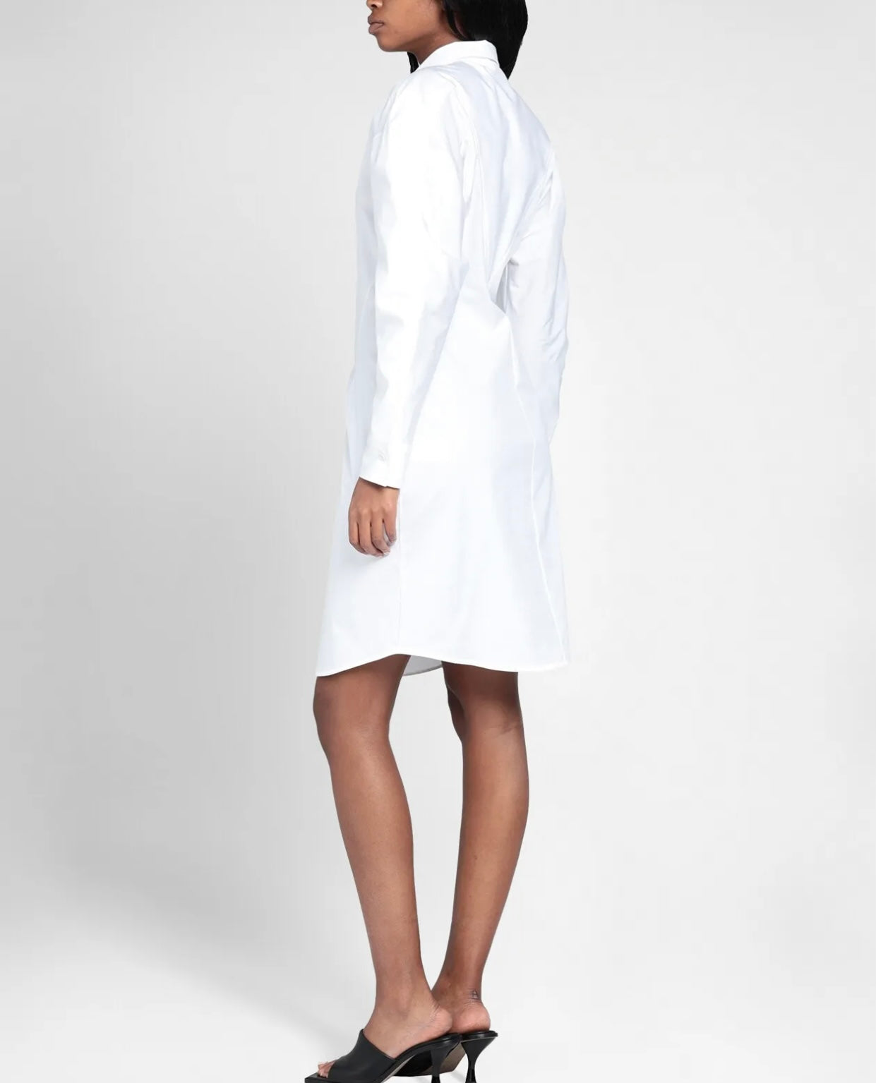 $1750 BOTTEGA VENETA Shirt Dress IT44 US8 UK12 L Round Hem Regular Collar