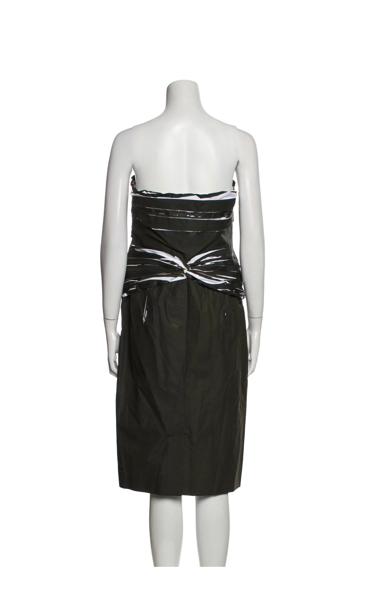 $4850 Salvatore Ferragamo Militare Strapless Mini Dress Size: L US10, IT46