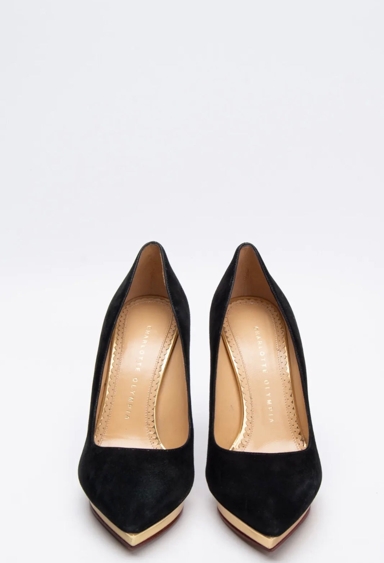$795 CHARLOTTE OLYMPIA Suede Leather Court Shoes US6.5 EU36.5 UK3.5 Platform