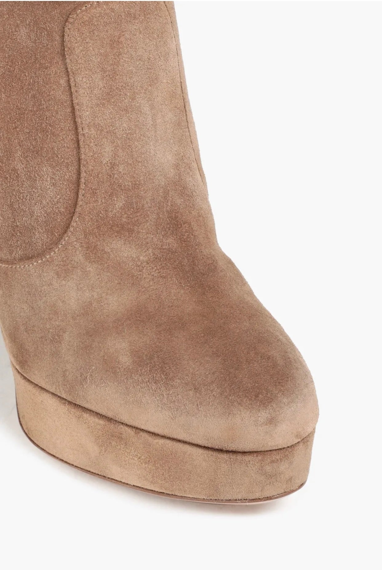 $1215 GIANVITO ROSSI Leather Ankle Boots US10 UK7 EU40 Platform Made in Italy