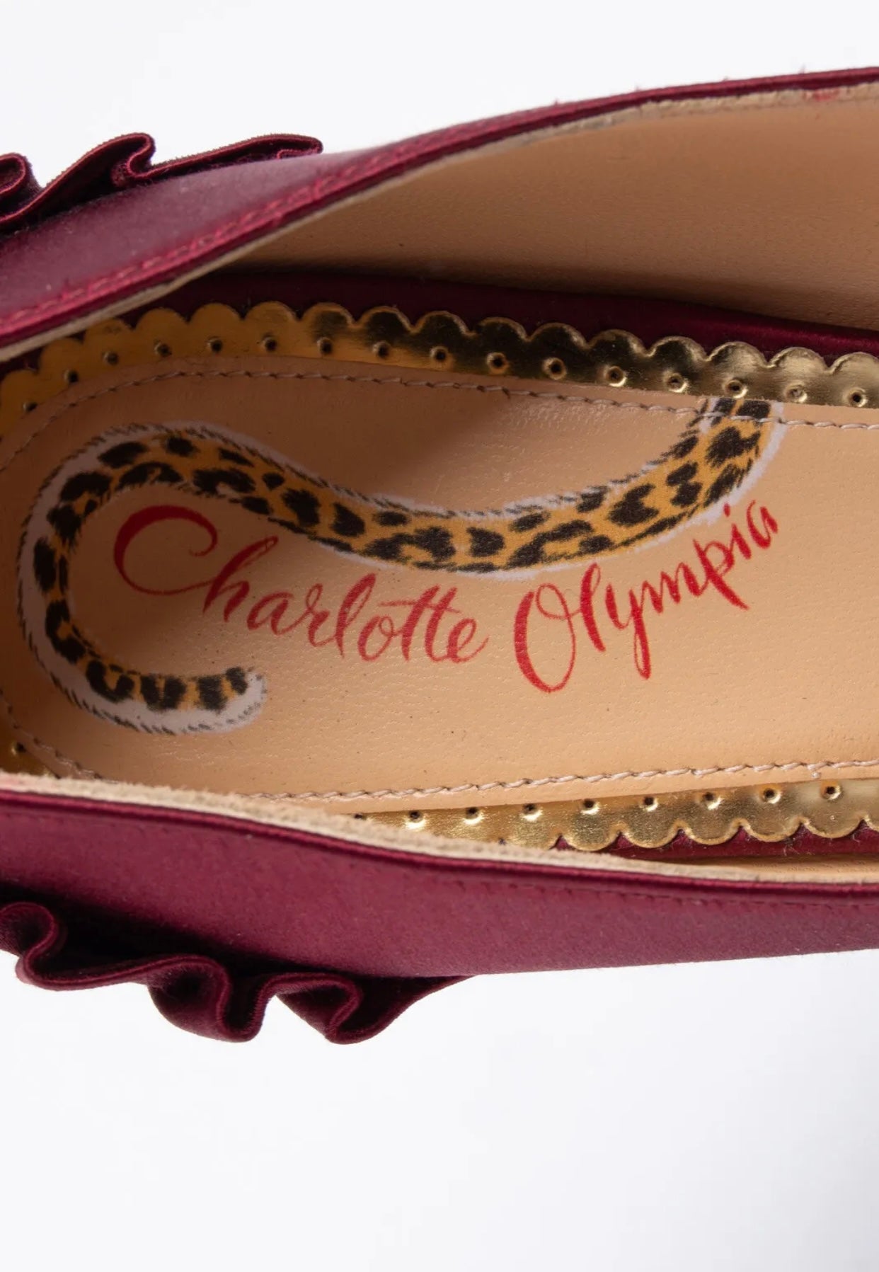 $1250 CHARLOTTE OLYMPIA Satin Court Shoe s US8.5 EU38.5 UK5.5 Made in Italy