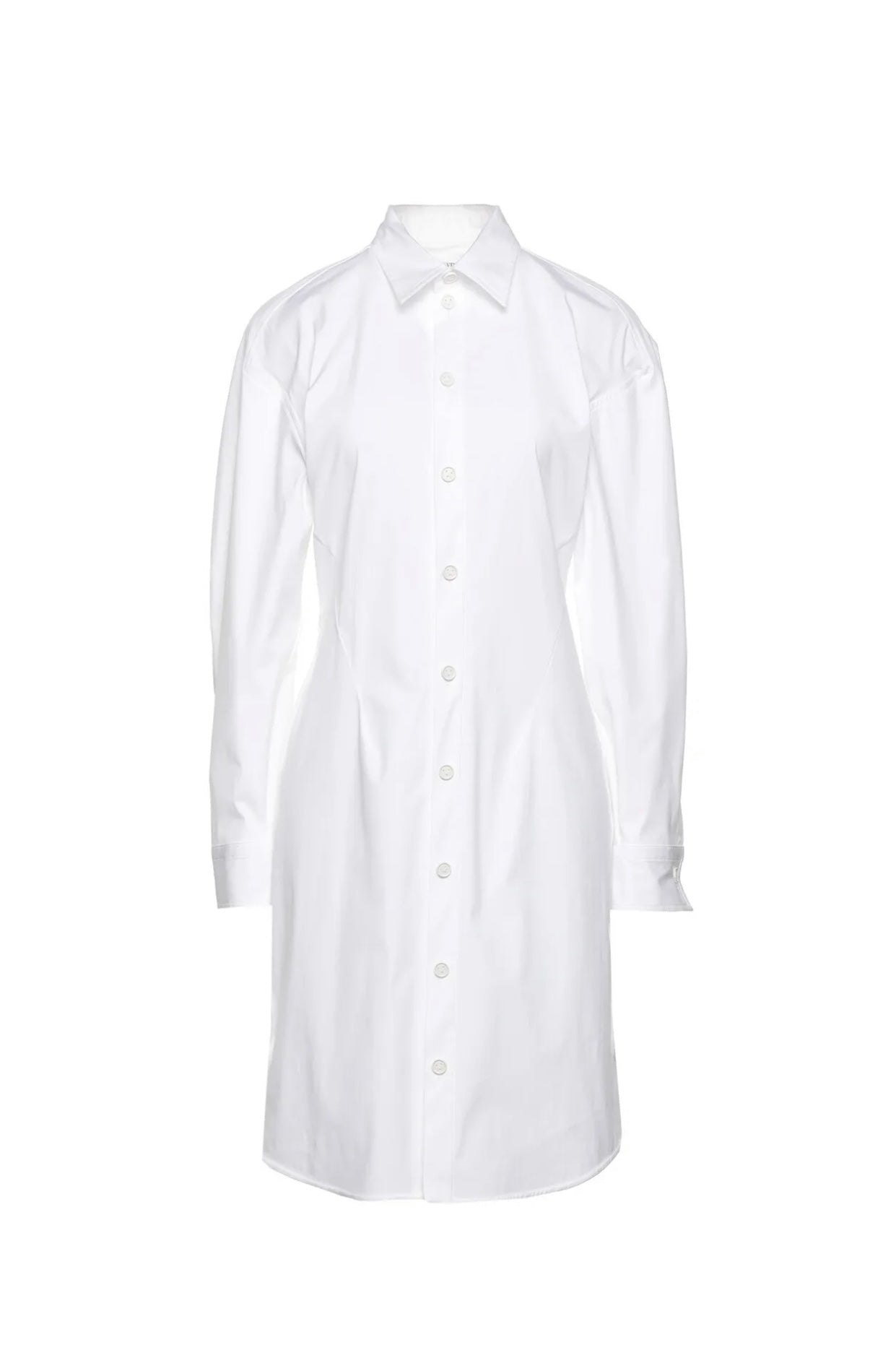 $1750 BOTTEGA VENETA Shirt Dress IT44 US8 UK12 L Round Hem Regular Collar