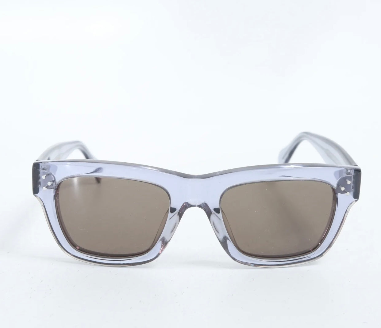 $460 Celine Made Italy CL 41732 51-21-145 Greyed Blue Translucent Thick Sunglasses #2