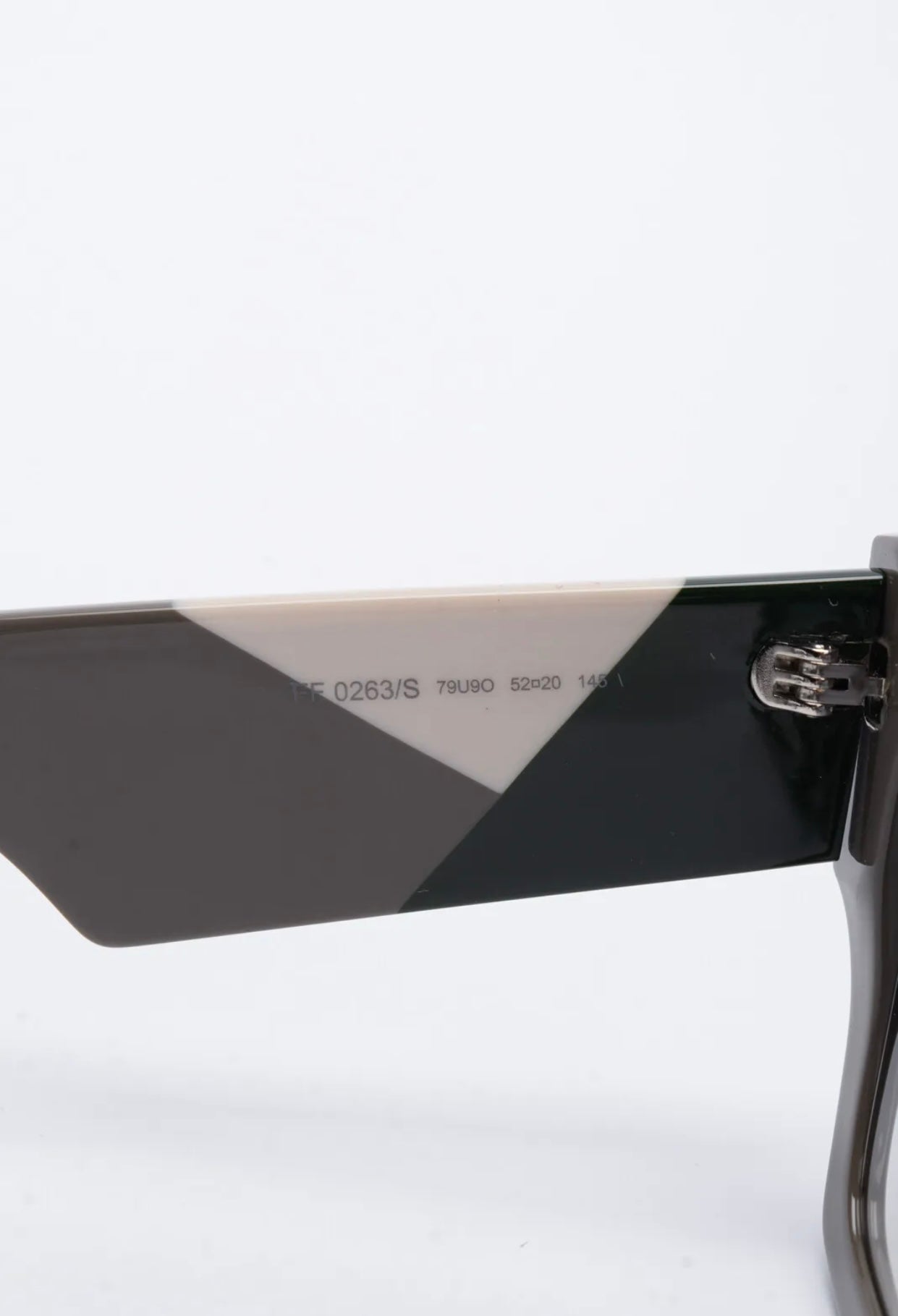 $550 FENDI FF 0263/S Square Butterfly Sunglasses Gradient Lenses Logo Sides