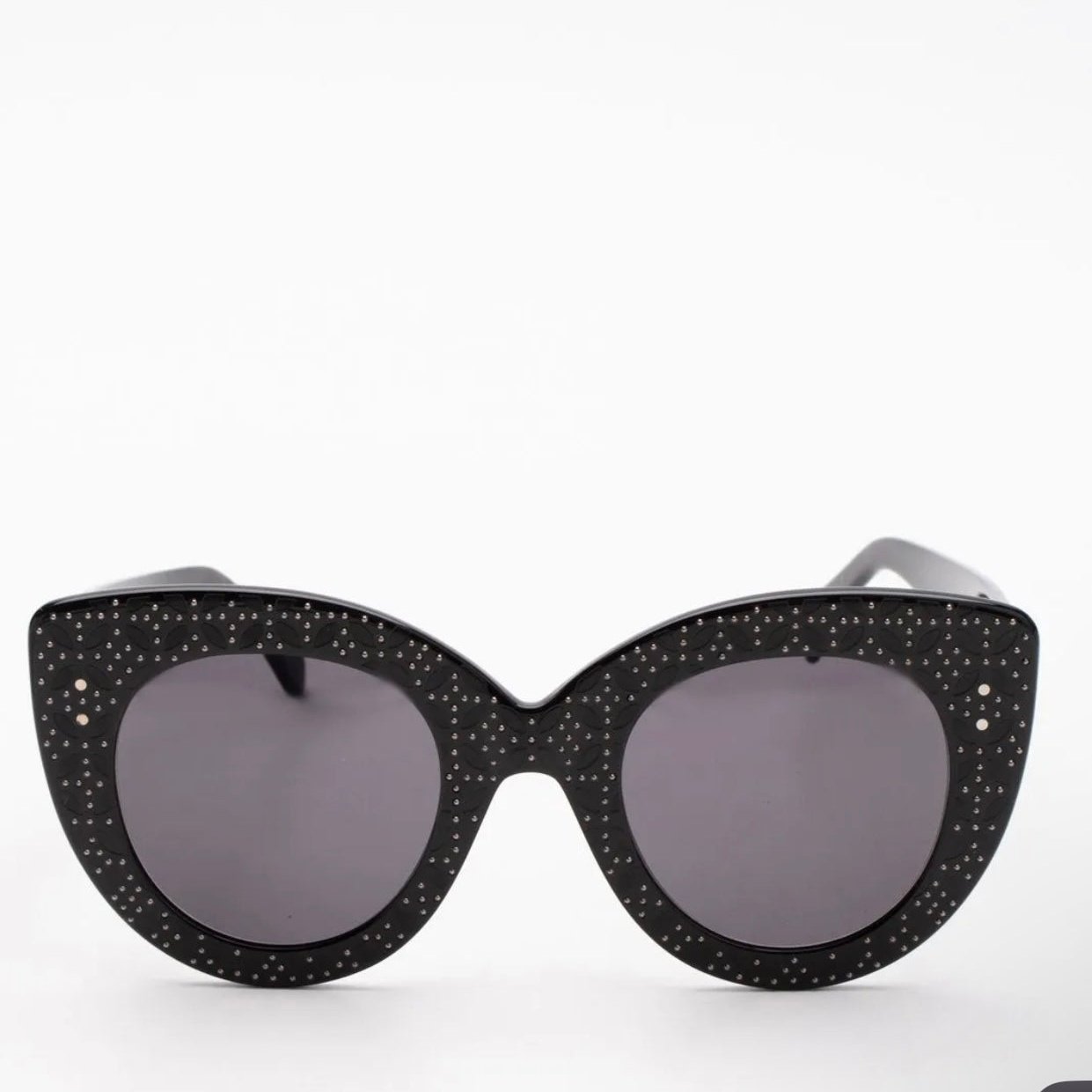 $300 ALAIA AA0042S Cat Eye Sunglasses Embellished Studded Made in Italy