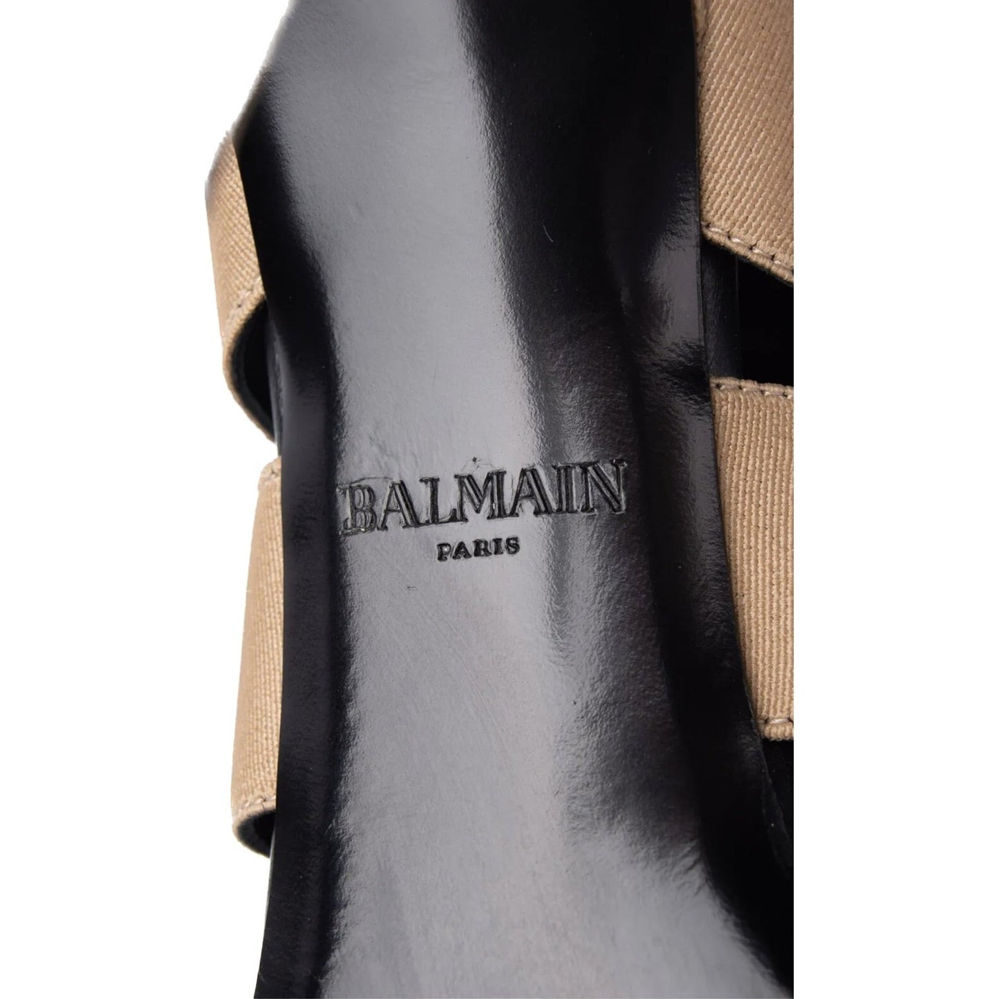 $1195 BALMAIN Grosgrain & Leather Ghillie Sandals US 5 EU 35 UK 2 Made in Italy