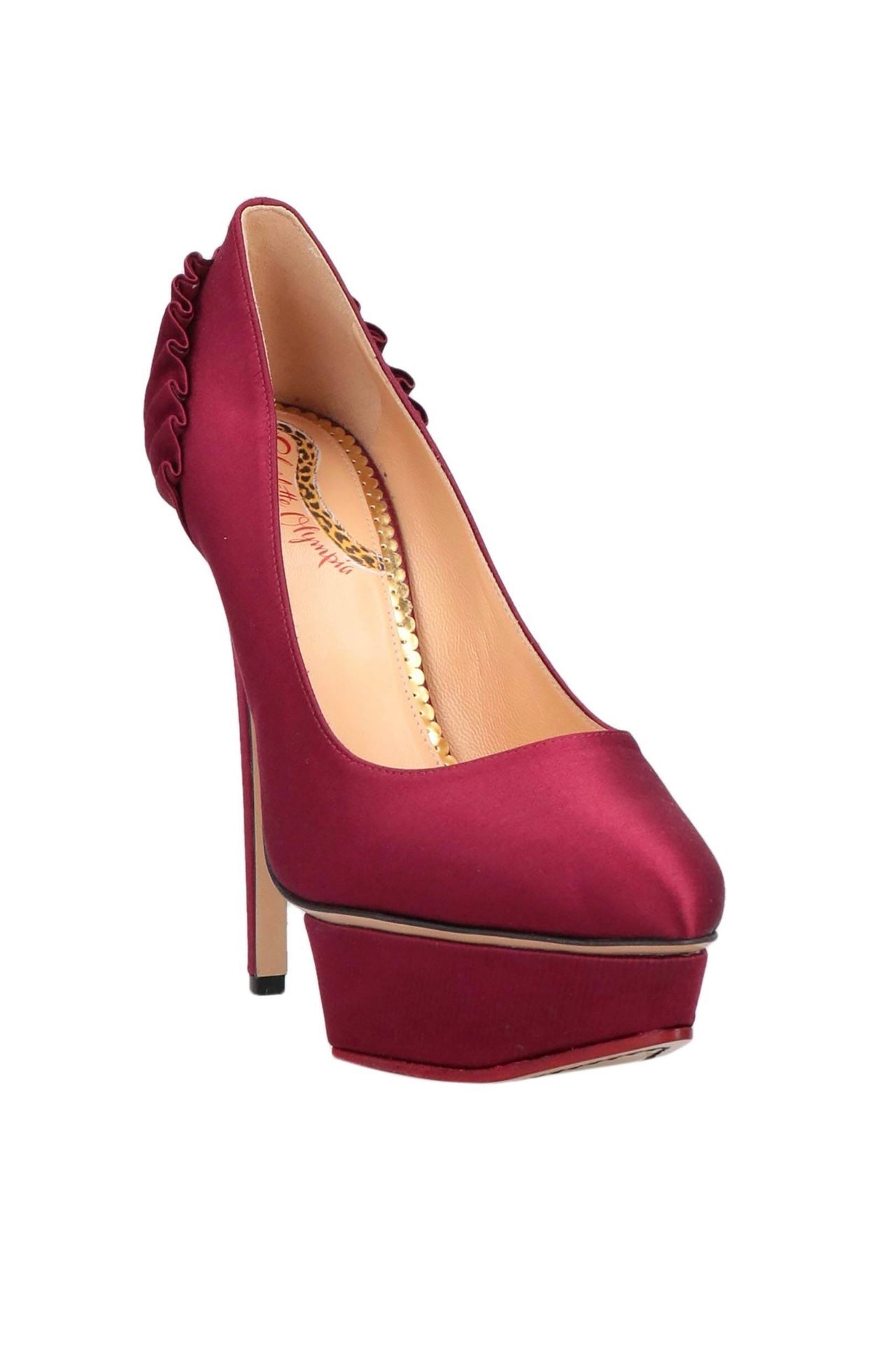 $1250 CHARLOTTE OLYMPIA Satin Court Shoe s US8.5 EU38.5 UK5.5 Made in Italy