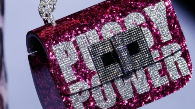 $15500 TOM FORD Limited Edition, Very Rare Collectible Glitter Shoulder Bag Rhinestones Slogan Chain Strap Turnlock.