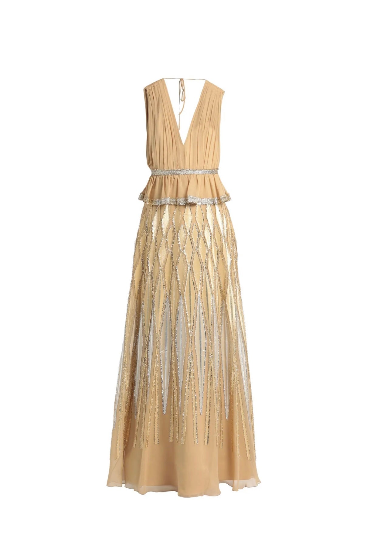 $10,370 ALBERTA FERRETTI Maxi Dress IT44 US8 UK12 L Silk Blend LIMITED EDITION