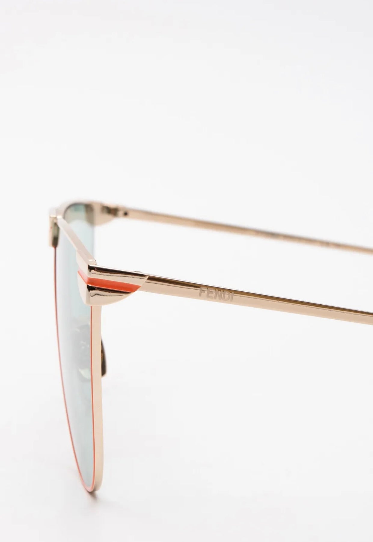 $550 FENDI FF 0467/S Oversized Pilot Sunglasses Two Tone Frame Logo Sides